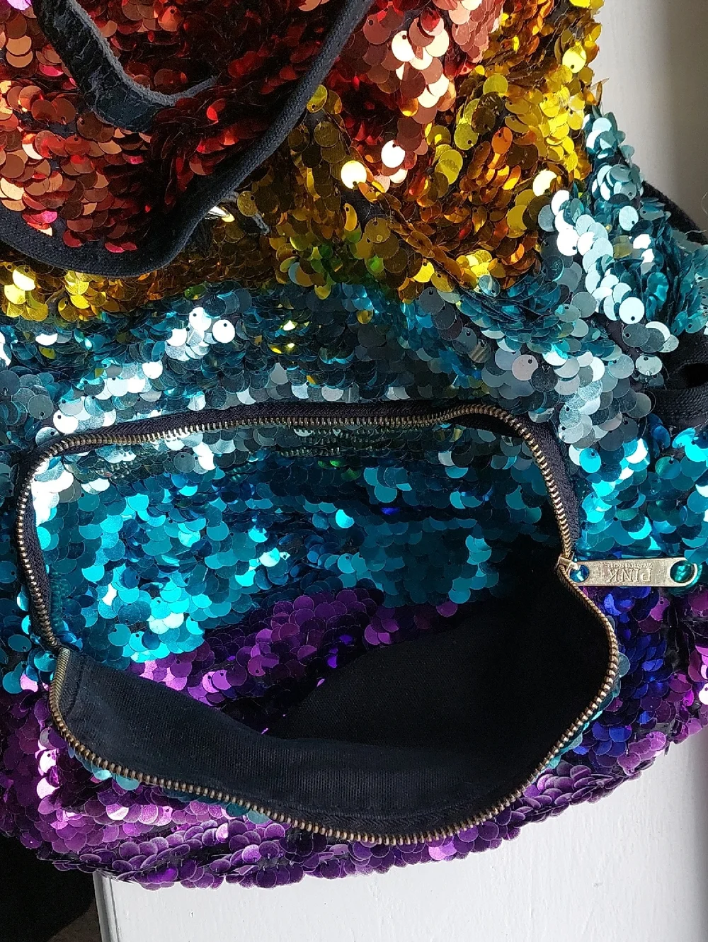 Victoria’s Secret PINK Rainbow Sequin Backpack